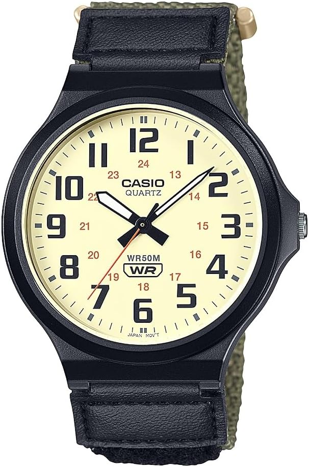 MW240 Series | Men’S Quartz Watch | 50M WR | Large Resin Case | Resin Glass | Resin Band | Large Arabic Numerals | Analog Watch | Easy to Read Display | 3 Year Battery